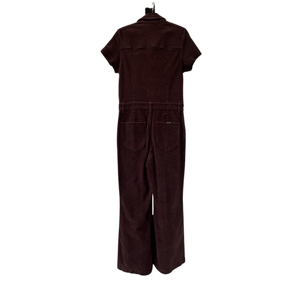 Rolla’s Corduroy Jumpsuit Burgundy 70s Retro Wide Leg Utility Boho Chic - Picture 4 of 12